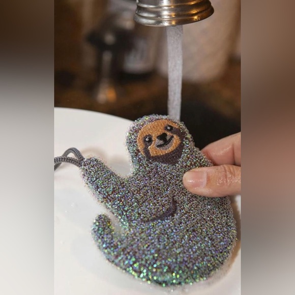 Adorable SLOTH Dishwashing Scratch Free Sponges Set of 3 Brand new in Packaging - Picture 4 of 10